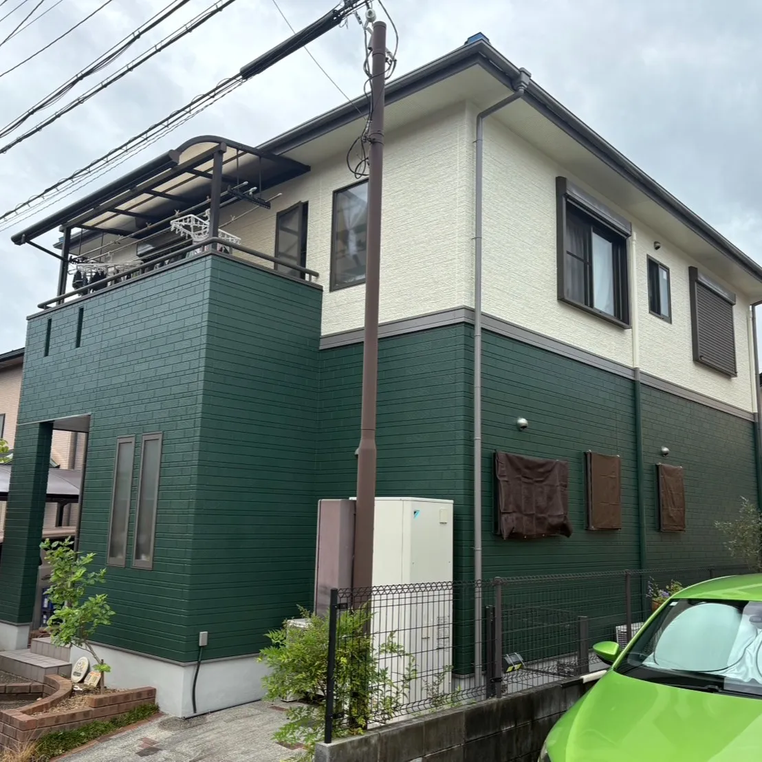 大津市で外壁塗装工事をさせていただきました。