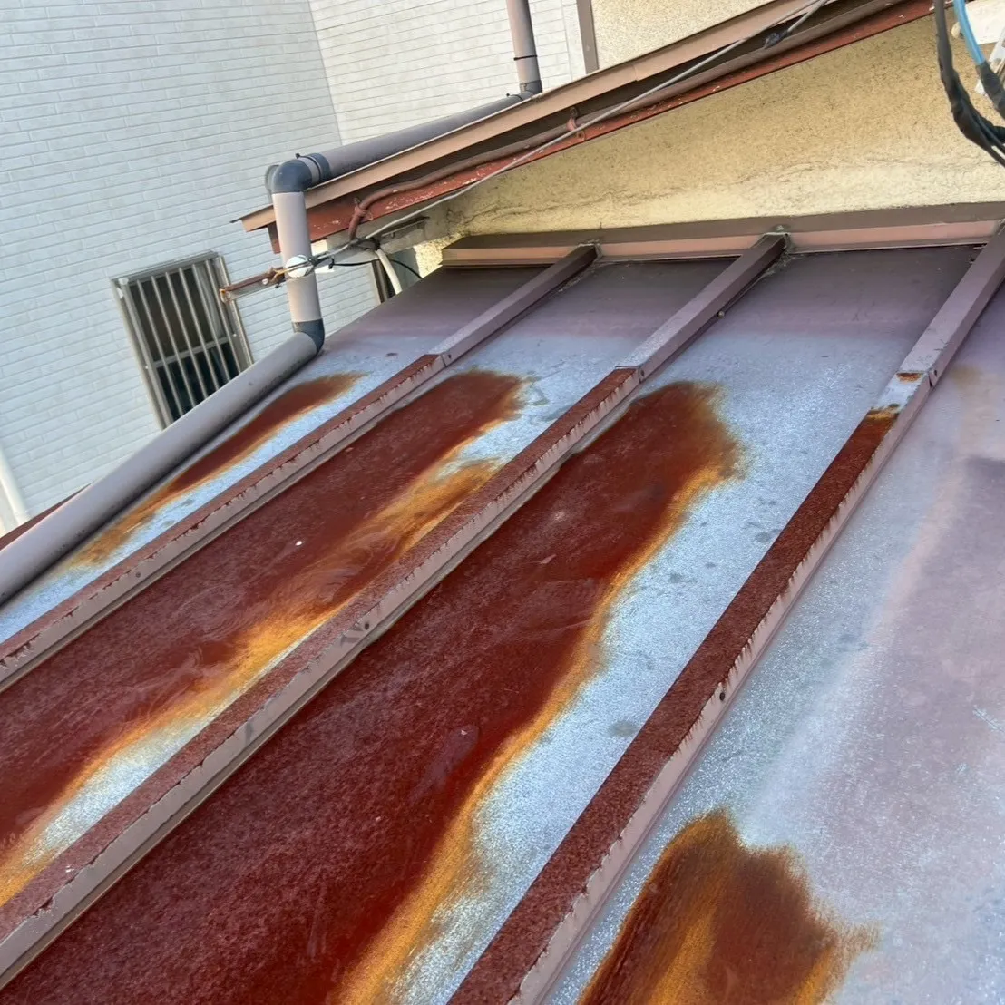 瓦棒のカバー工事を担当いたしました。