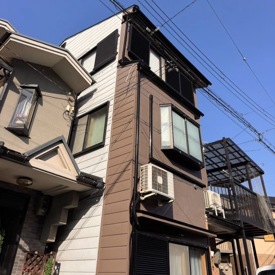 外壁塗装工事が無事完了しました。