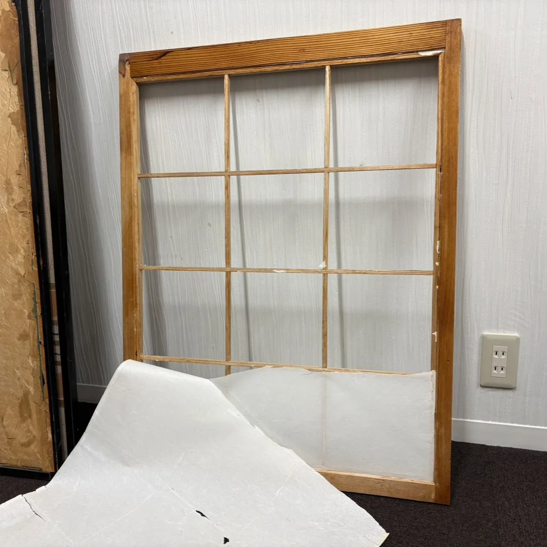 4枚建具の障子の張替を承りました。